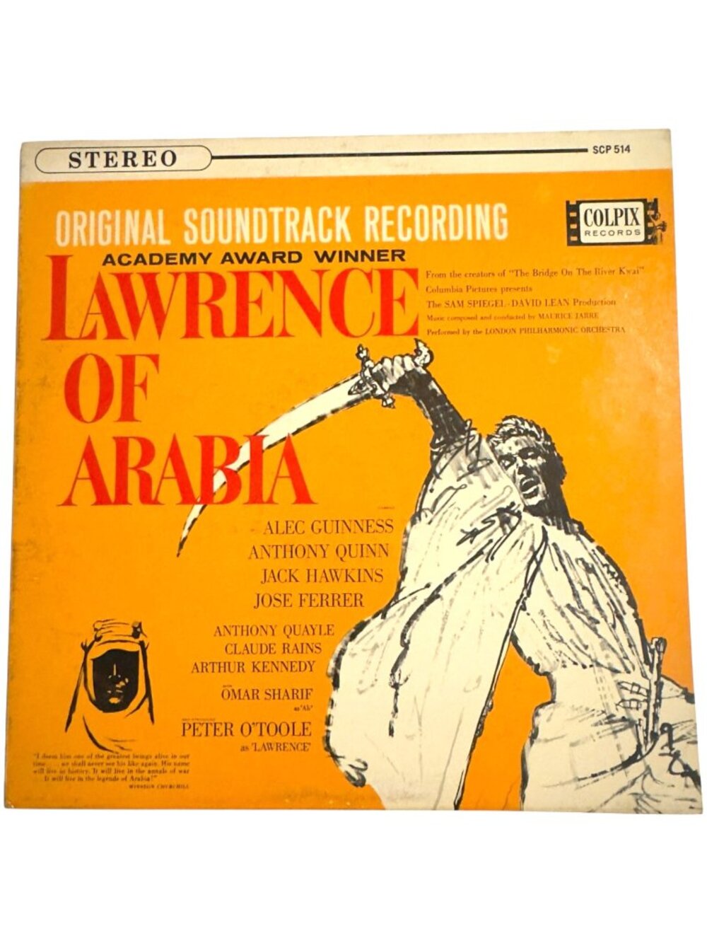 Lawrence Of Arabia Original Soundtrack 1962 Colpix Vinyl LP Rare